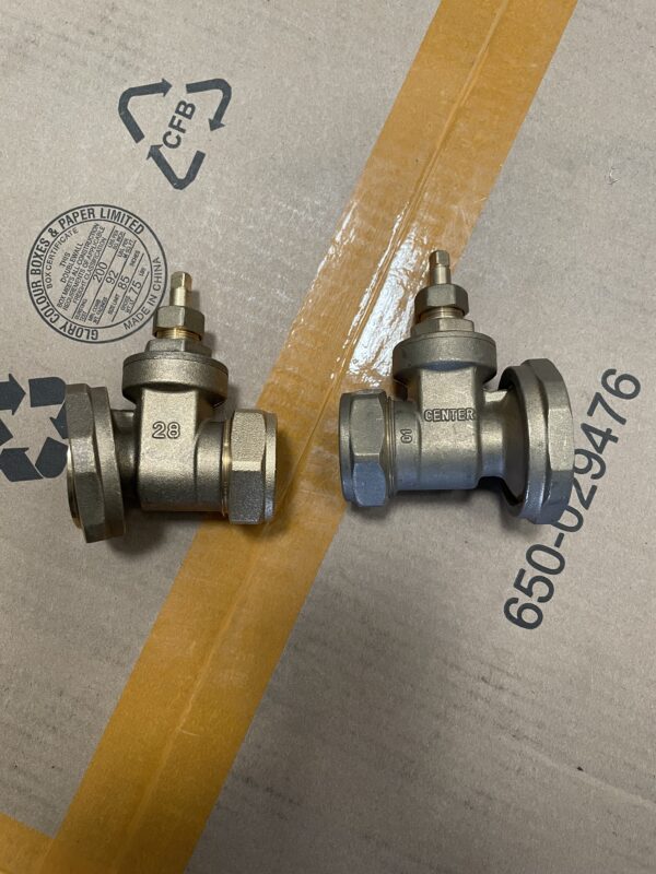 28mm compression pump union gate valve ( PAIR)